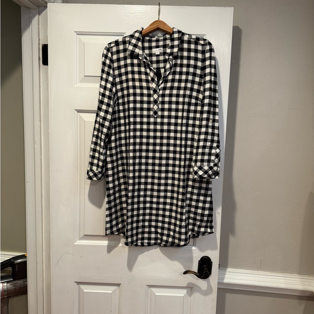 J.Jill Black and White Checkered Tunic or dress